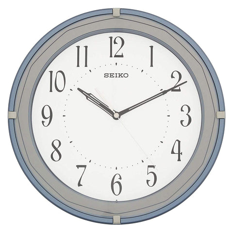 Seiko White Dial Blue Round Wall Clock - QXA748LT - Bharat Time Style