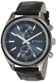 Titan 'Neo' Fashion/Casual/Business/Luxury Mineral Quartz Dial for Men - Leather/Brass & Silver tone Strap - NN1733KL01 - Bharat Time Style