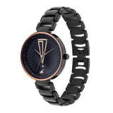 Fastrack Ruffles Analog Black Dial Women's Watch-6216NM01 - Bharat Time Style
