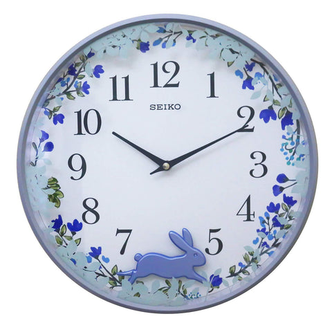Seiko Plastic Pendulum Wall Clock (Blue_12.9 Inch X 12.9 Inch X 1.5 Inch) - QXC238NN - Bharat Time Style