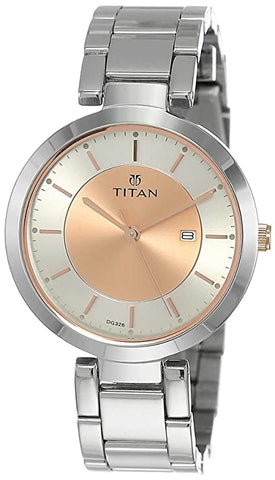 Titan Ladies Neo-Ii Analog Rose Gold Dial Women's Watch - 2480KM01