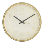 Seiko Ivory Dial Round Plastic Wall Clock (Golden, 12 x 12 Inches) - QXA744GN - Bharat Time Style