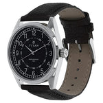 Workwear Watch with Black Dial & Leather Strap - 1729SL02