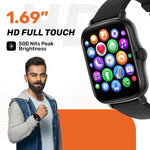 Fire-Boltt Beast SpO2 1.69” Industry’s Largest Display Size Full Touch Smart Watch with Blood Oxygen Monitoring - BSW002 (Black) - Bharat Time Style