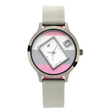 NR6210QL01 Fastrack  Multicoloured Dial Leather Strap Watch for Girls