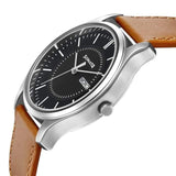 Black Dial Analog with Day & Date Watch | Sonata - 77082SL08W - Bharat Time Style