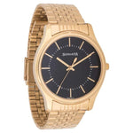 Sonata Analog Round Black Dial Golden Stainless Steel Strap Watch For Men-NM77082YM01 - Bharat Time Style