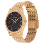 Sonata Analog Round Black Dial Golden Stainless Steel Strap Watch For Men-NM77082YM01 - Bharat Time Style