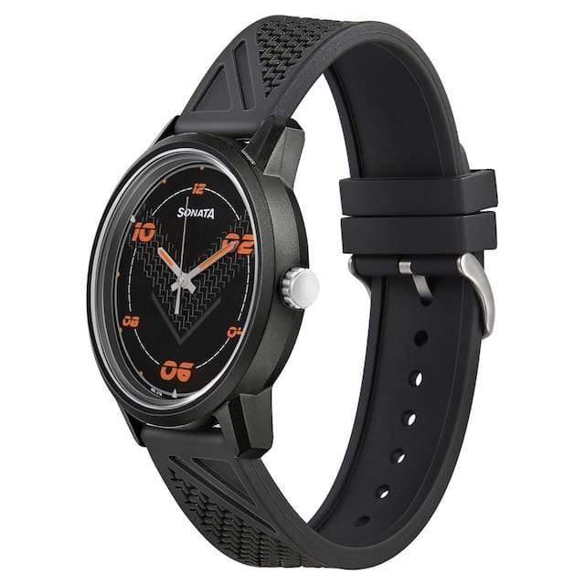 Sonata Buy Black Dial Analog Watch Sonata 77085PP12W |Bharat