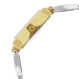 Sonata Analog Tonneau Silver Dial Two Toned Stainless Steel Strap Watch For Women-8116BM03 - Bharat Time Style