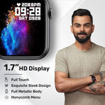 Fire-Boltt Ring Bluetooth Calling Smartwatch with SpO2 & 1.7” Metal Body - BSW005 (Blue) - Bharat Time Style
