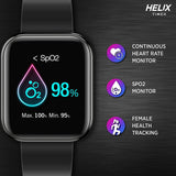 Helix Timex Metalfit SPO2 smartwatch with Touch to Wake Feature, Sleep & Activity Tracker, 10 Days Battery and Female Health Monitor - TW0HXW300T - Bharat Time Style