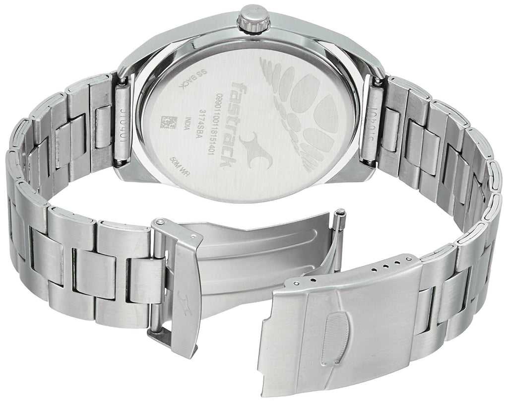 Fastrack Buy Fastrack Varsity Analog Silver Dial Men s Watch 3174SM01 Bharat Time Style