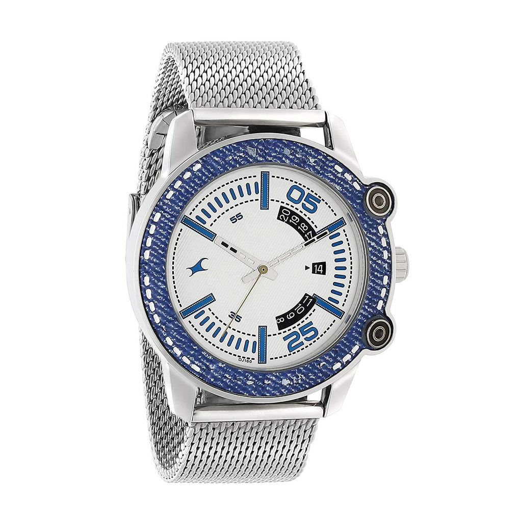 Buy Online Fastrack Denim Quartz Analog White Dial Denim Strap Watch for  Guys - nm3183sl01 | Titan