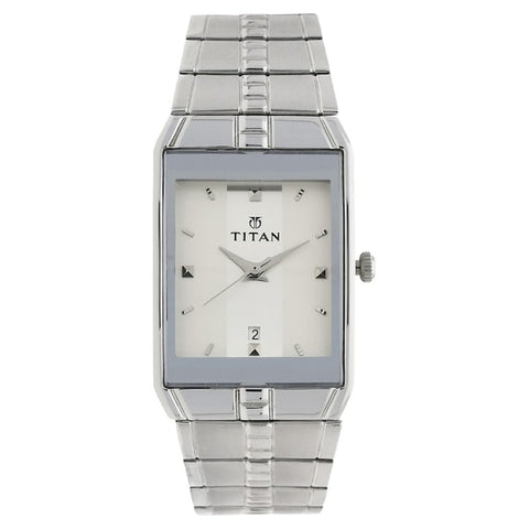Titan Analog White Dial Men's Watch -  9151SM01