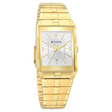 TITAN White Dial Metal Strap Watch - 9151YM06