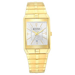 TITAN White Dial Metal Strap Watch - 9151YM06