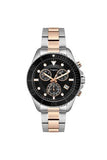 Timex Mens E-Class Black Dial Stainless Steel Analogue Watch - TWEG20102