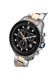 Timex Mens E-Class Black Dial Stainless Steel Analogue Watch - TWEG20102