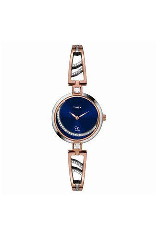 Timex Womens Fria Blue Dial Brass Analogue Watch - TWEL15202