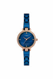 Timex Womens Mother of Pearl Blue Dial Ceramic Bracelet Analogue Watch - TWEL15702