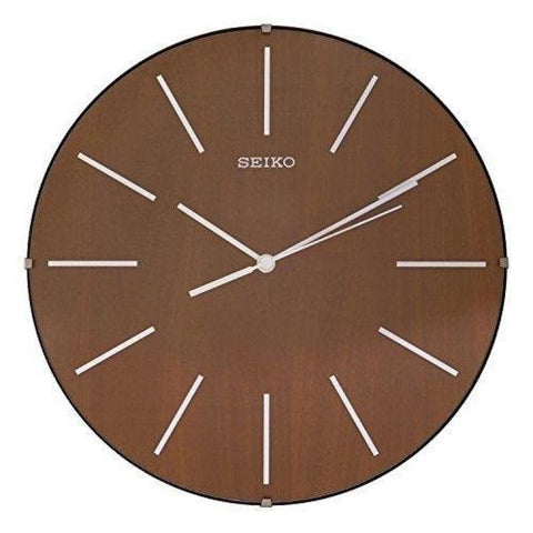Seiko Wooden Brown Dial 37.8cm x 37.7cm Wall Clock - QXA604ZN - Bharat Time Style