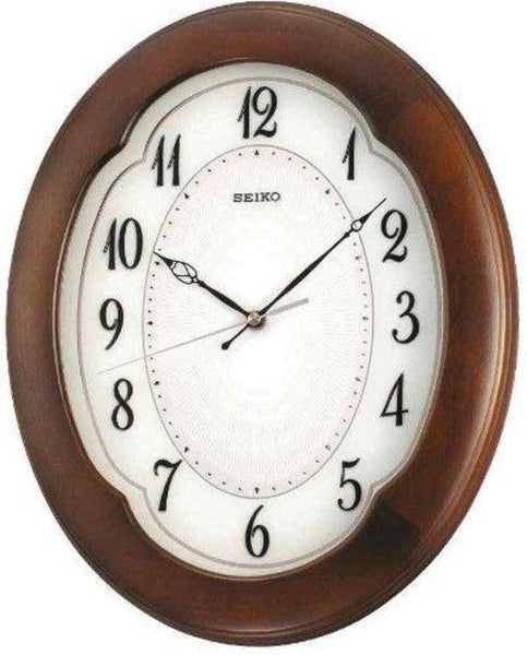 Seiko Clock Buy Seiko Wall Clock 38 cm x 31.2 cm x 4.5 cm Brown QXA389BN Bharat Time Style