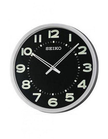 Seiko Clock Big Black Dial Grey Fiber Case - QXA564SN - Bharat Time Style