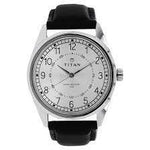 TITAN Workwear Watch with Silver Dial & Leather Strap NL1729SL01 - Bharat Time Style