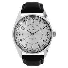 TITAN Workwear Watch with Silver Dial & Leather Strap NL1729SL01 - Bharat Time Style