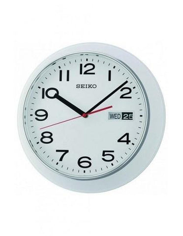 Seiko White Day-Date Function Wall Clock - QXF102HN - Bharat Time Style