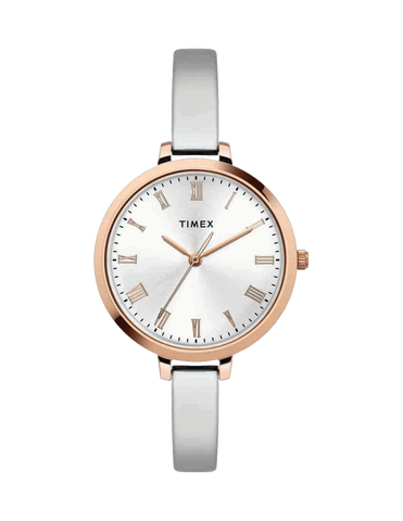 TIMEX Beige Case Steel Chain Watch - TWEL12819
