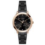 Timex TW000T630 Rose Gold Case with Black Chain Watch - Bharat Time Style