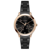Timex TW000T630 Rose Gold Case with Black Chain Watch - Bharat Time Style