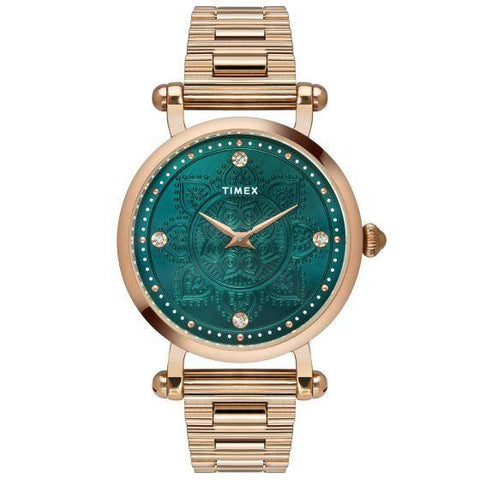 Timex Glamorous unique case and bracelet watch - TWEL14303 - Bharat Time Style