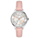 TIMEX Ladies Silver Floral Dial Watch -TWEL14805