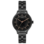 TIMEX Ladies Black Floral Dial Watch -TWEL14809