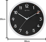 Titan Analog 30 cm X 30 cm Wall Clock (White, With Glass) - NAW0012PA01/W0012PA01 - Bharat Time Style