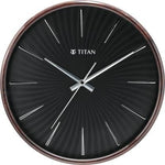 Titan Analog 32.5 cm X 32.5 cm Wall Clock (Brown, With Glass) - Bharat Time Style